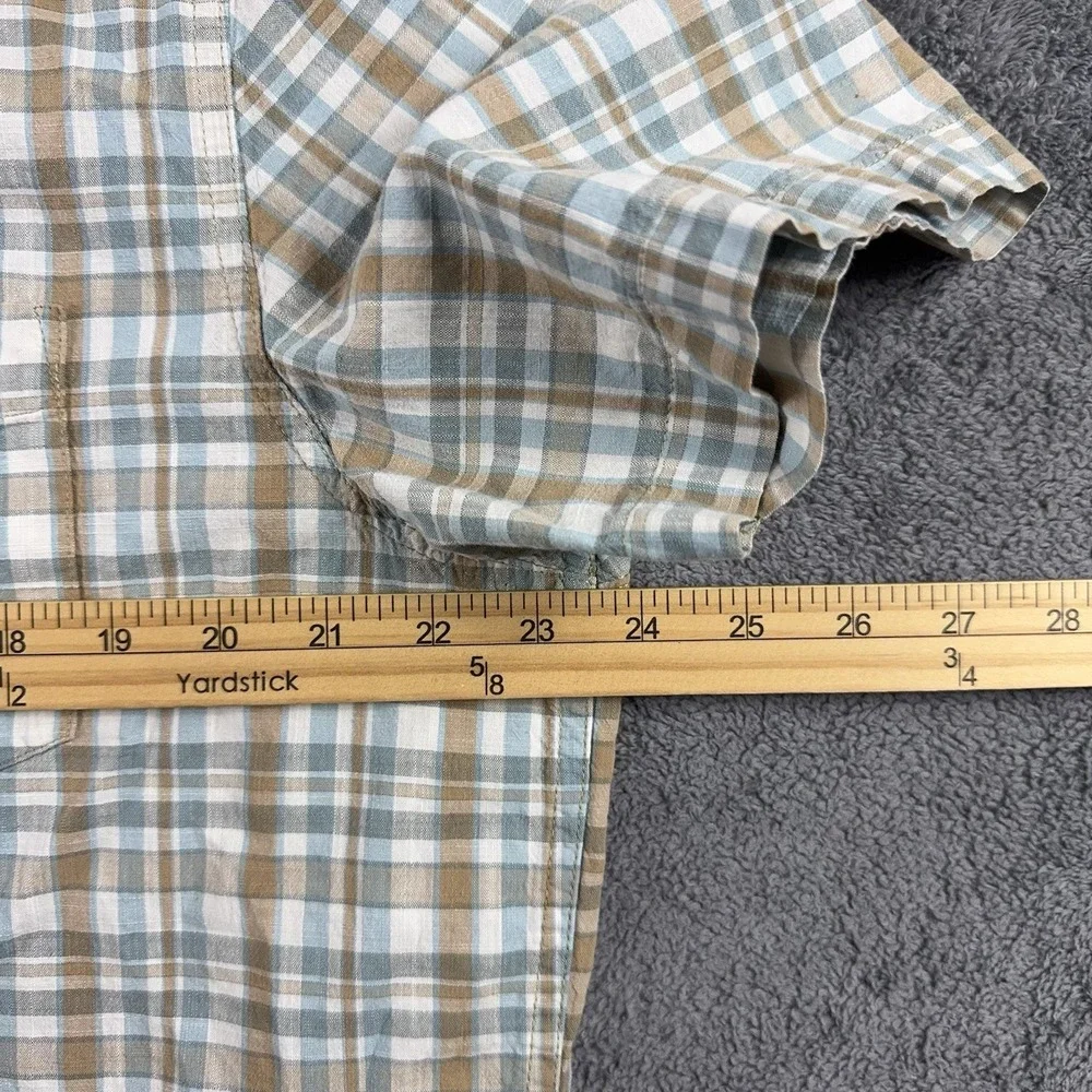 The North‎ Face Shirt Mens XL Plaid Short Sleeve Button Up Casual Camp Outdoor